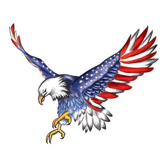 American Flag Eagle Design Water Transfer Temporary Tattoo(fake Tattoo) Stickers NO.12055