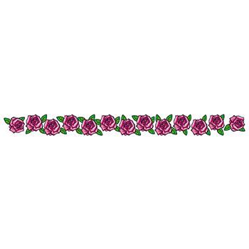 Band of Pink Roses Design Water Transfer Temporary Tattoo(fake Tattoo) Stickers NO.12308