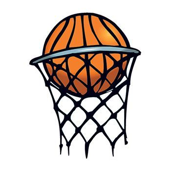 Basketball in Hoop Design Water Transfer Temporary Tattoo(fake Tattoo) Stickers NO.15058