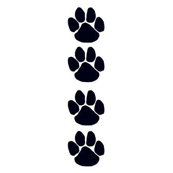 Black Paw Prints Fundraisers Design Water Transfer Temporary Tattoo(fake Tattoo) Stickers NO.14897