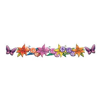 Butterflies and Flowers Band Design Water Transfer Temporary Tattoo(fake Tattoo) Stickers NO.12294