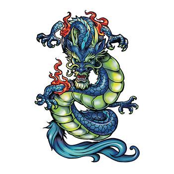 Chinese Dragon Design Water Transfer Temporary Tattoo(fake Tattoo) Stickers NO.12003