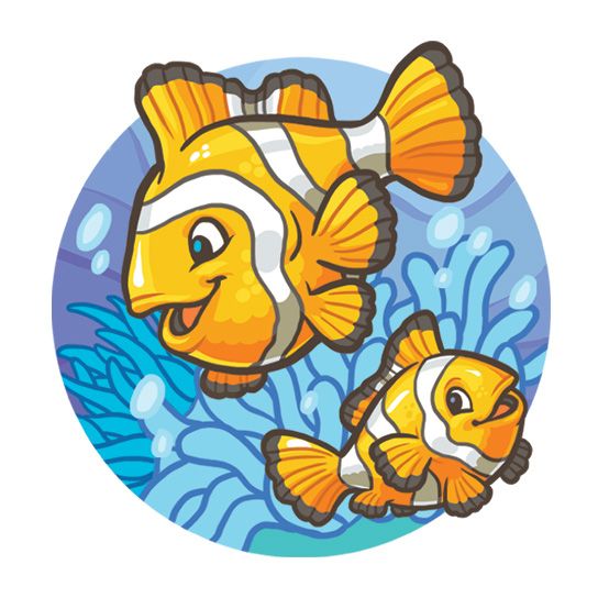 Clownfish Design Water Transfer Temporary Tattoo(fake Tattoo) Stickers NO.13519