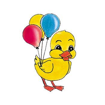Duck with Balloonss Design Water Transfer Temporary Tattoo(fake Tattoo) Stickers NO.13606