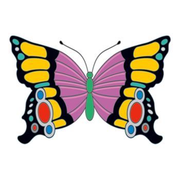 Elegant Butterfly Insect Design Water Transfer Temporary Tattoo(fake Tattoo) Stickers NO.13829