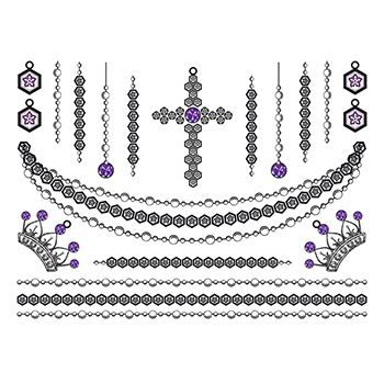 Exquisite Jewelry Set Design Water Transfer Temporary Tattoo(fake Tattoo) Stickers NO.13219