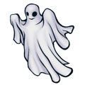 Eyed Friendly Ghost Design Water Transfer Temporary Tattoo(fake Tattoo) Stickers NO.13384