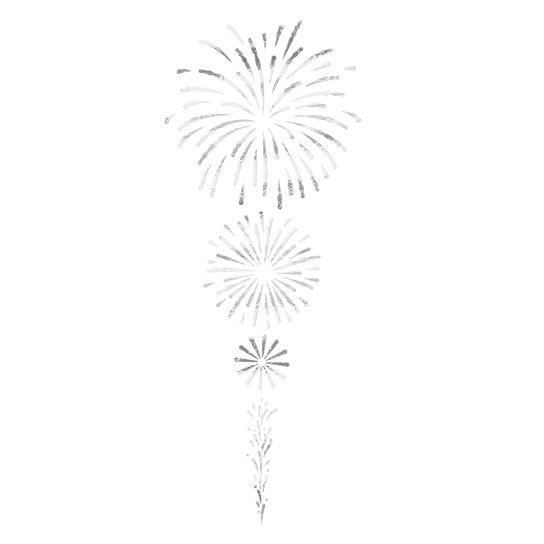 Silver Fireworks Design Water Transfer Temporary Tattoo(fake Tattoo) Stickers NO.14108