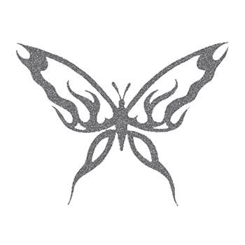 Glitter Black Butterfly Design Water Transfer Temporary Tattoo(fake Tattoo) Stickers NO.13791