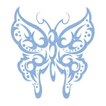 Glitter Light Colored Butterflys Design Water Transfer Temporary Tattoo(fake Tattoo) Stickers NO.14345