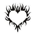 Glitter Tribal Heart Design Water Transfer Temporary Tattoo(fake Tattoo) Stickers NO.14388