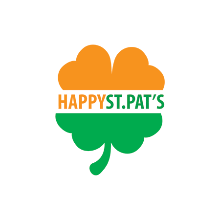 Happy St. Pat's Clover Design Water Transfer Temporary Tattoo(fake Tattoo) Stickers NO.13404