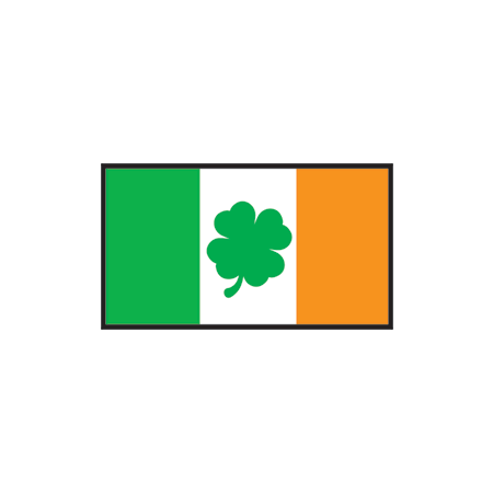 Irish Flag with Clover Design Water Transfer Temporary Tattoo(fake Tattoo) Stickers NO.13410