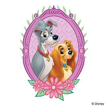 Lady and the Tramp Design Water Transfer Temporary Tattoo(fake Tattoo) Stickers NO.14002