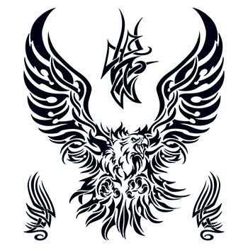 Large Tribal Eagle Design Water Transfer Temporary Tattoo(fake Tattoo) Stickers NO.12110