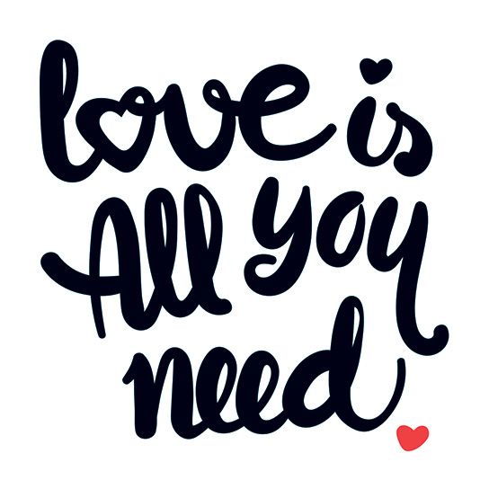 Love is All You Need Design Water Transfer Temporary Tattoo(fake Tattoo) Stickers NO.13458