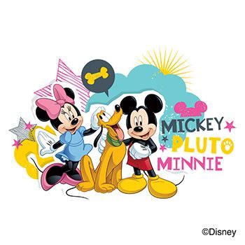 Mickey & Friends: Mickey, Minnie and Pluto Design Water Transfer Temporary Tattoo(fake Tattoo) Stickers NO.13976