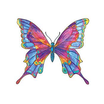 Multicolored Butterfly Design Water Transfer Temporary Tattoo(fake Tattoo) Stickers NO.13774