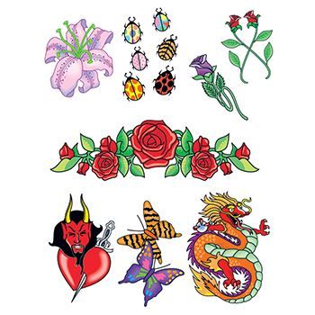 Night Out Set ofs Design Water Transfer Temporary Tattoo(fake Tattoo) Stickers NO.13759