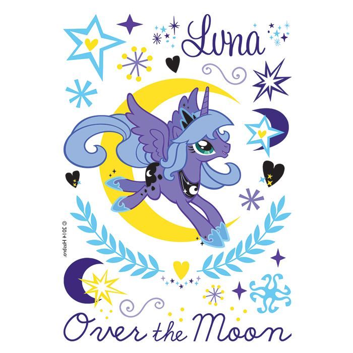Over the Moon Luna Design Water Transfer Temporary Tattoo(fake Tattoo) Stickers NO.13561