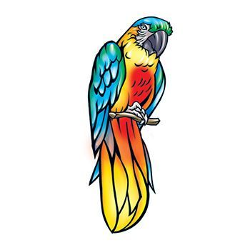 Parrot Design Water Transfer Temporary Tattoo(fake Tattoo) Stickers NO.13547