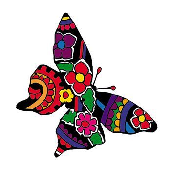 Patterned Butterfly Design Water Transfer Temporary Tattoo(fake Tattoo) Stickers NO.13765