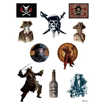 Pirates of the Caribbean Assortment ofs Design Water Transfer Temporary Tattoo(fake Tattoo) Stickers NO.14135