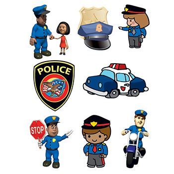 Police Safety Set ofs Design Water Transfer Temporary Tattoo(fake Tattoo) Stickers NO.13889