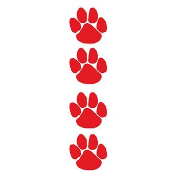 Red Paw Prints Design Water Transfer Temporary Tattoo(fake Tattoo) Stickers NO.15142