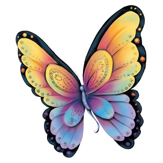 Shimmer Butterfly Metallic Design Water Transfer Temporary Tattoo(fake Tattoo) Stickers NO.12562