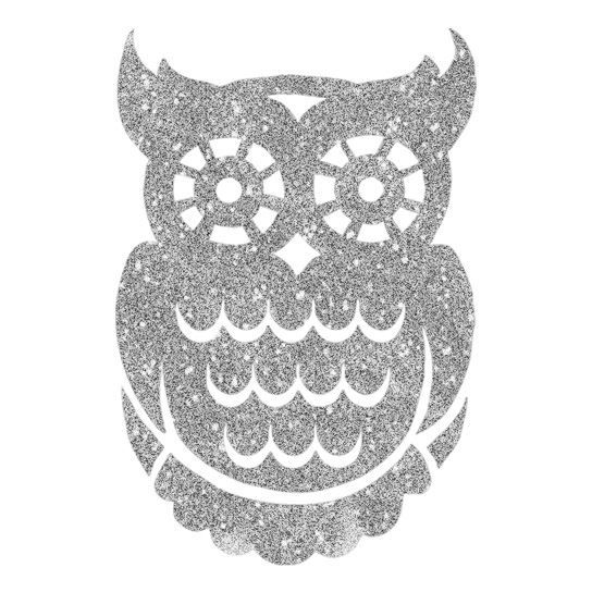 Silver Sugar Owl Design Water Transfer Temporary Tattoo(fake Tattoo) Stickers NO.11827