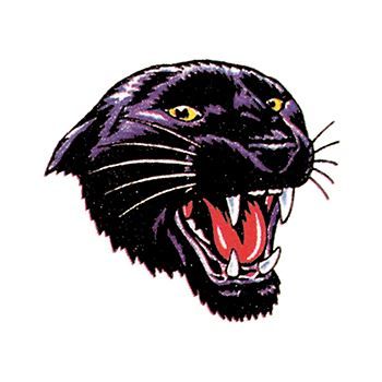Snarling Black Panther Design Water Transfer Temporary Tattoo(fake Tattoo) Stickers NO.14958