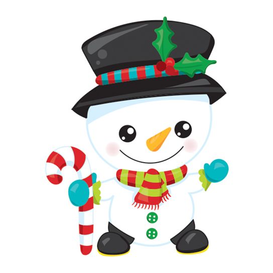 Snowman with Candy Cane Design Water Transfer Temporary Tattoo(fake Tattoo) Stickers NO.12870