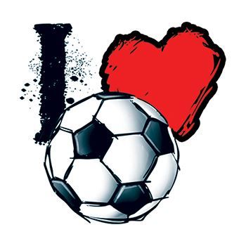 Soccer Lovers "I Heart Soccer" Design Water Transfer Temporary Tattoo(fake Tattoo) Stickers NO.15167