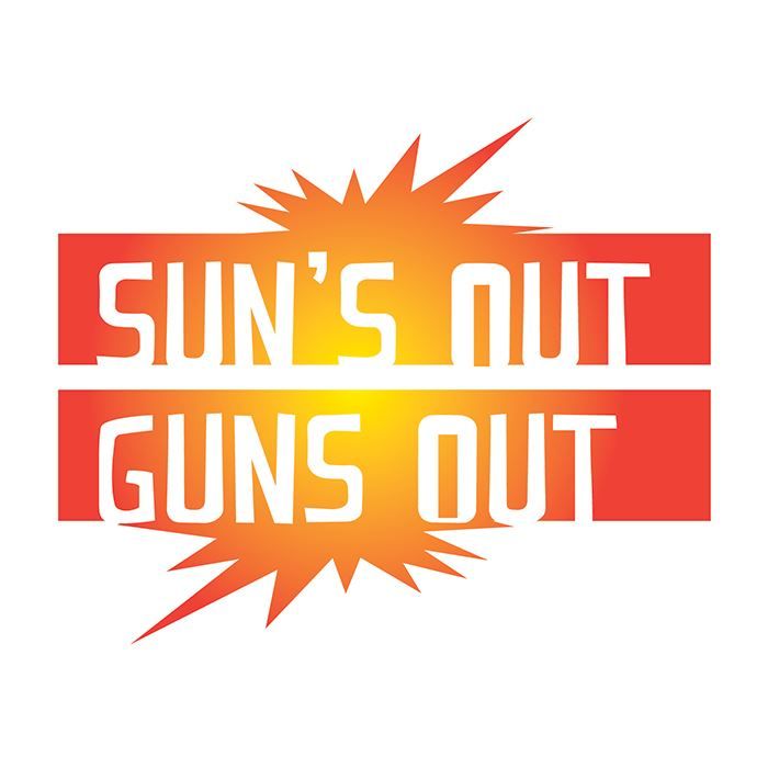 Suns Out Guns Out Design Water Transfer Temporary Tattoo(fake Tattoo) Stickers NO.14269
