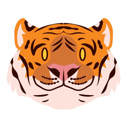 Tiger Face Design Water Transfer Temporary Tattoo(fake Tattoo) Stickers NO.13501
