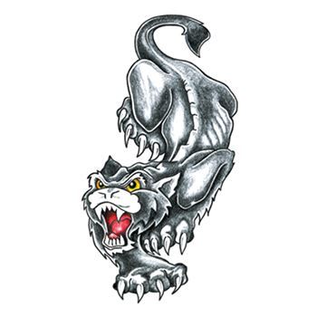 Traditional Black Panther Design Water Transfer Temporary Tattoo(fake Tattoo) Stickers NO.13660