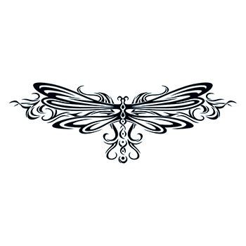 Tribal Dragonfly Tribal Design Water Transfer Temporary Tattoo(fake Tattoo) Stickers NO.12153