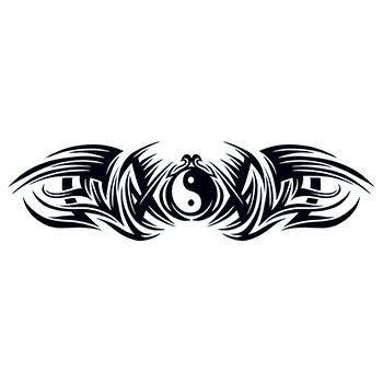 Tribal Duality Lower Back Design Water Transfer Temporary Tattoo(fake Tattoo) Stickers NO.11844