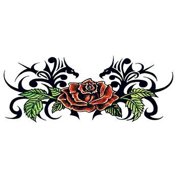 Tribal Rose Back Design Water Transfer Temporary Tattoo(fake Tattoo) Stickers NO.12179