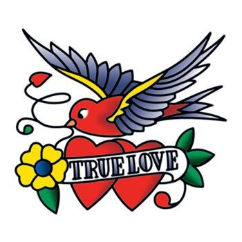 True Love Design Water Transfer Temporary Tattoo(fake Tattoo) Stickers NO.13463