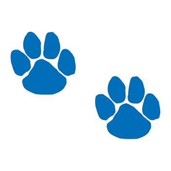 Two Blue Paws Design Water Transfer Temporary Tattoo(fake Tattoo) Stickers NO.14871