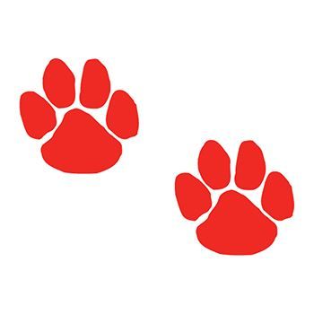 Two Red Paws Design Water Transfer Temporary Tattoo(fake Tattoo) Stickers NO.15160