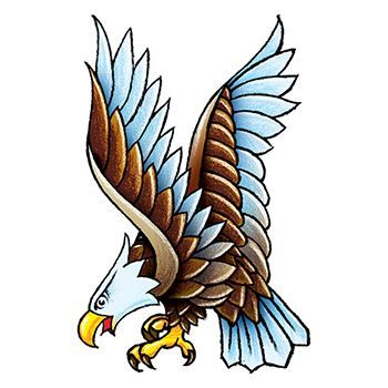 Vintage Eagle Design Water Transfer Temporary Tattoo(fake Tattoo) Stickers NO.12847
