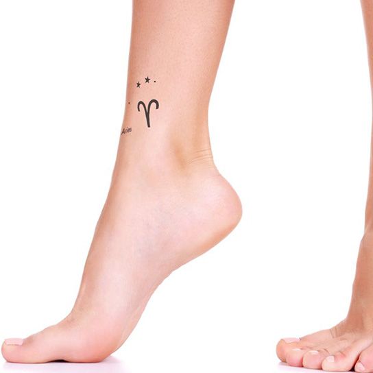 Aries Astrological Tempoary Tattoo Design Water Transfer Temporary Tattoo(fake Tattoo) Stickers NO.12226