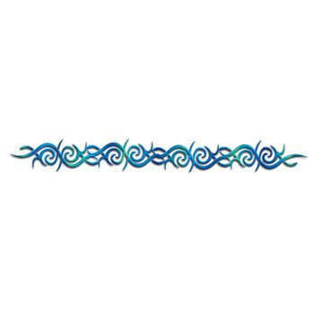 Blue Tribal Band Design Water Transfer Temporary Tattoo(fake Tattoo) Stickers NO.12296