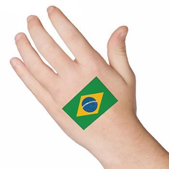 Brazil Flag Design Water Transfer Temporary Tattoo(fake Tattoo) Stickers NO.12735