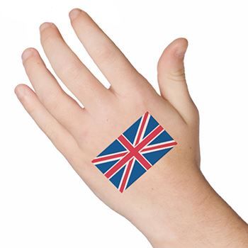 Britain Flag Design Water Transfer Temporary Tattoo(fake Tattoo) Stickers NO.12737