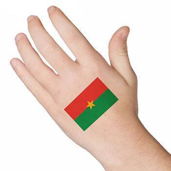 Burkina Faso Flag Design Water Transfer Temporary Tattoo(fake Tattoo) Stickers NO.12739