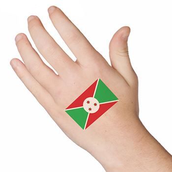 Burundi Flag Design Water Transfer Temporary Tattoo(fake Tattoo) Stickers NO.12741